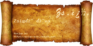 Zsigó Éva névjegykártya