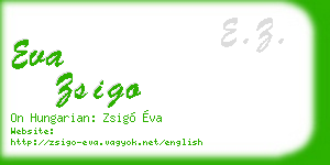 eva zsigo business card
