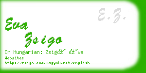 eva zsigo business card